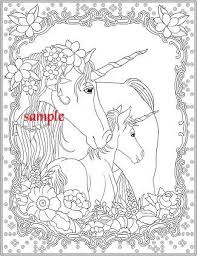 Unicorn Family Pdf Single Colour Cross Stitch Chart Unicorn Coloring Pages Horse Coloring Pages Coloring Pages