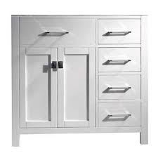 Check spelling or type a new query. Bathroom Vanities 36 Caroline Parkway Single Bathroom Vanity With Left Or Right Drawers In Multiple Finishes By Virtu Kitchensource Com