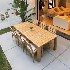 Contact us for details of current in store promotions. Royal Teak Collection P38 7 Piece Teak Patio Dining Set With 96x44 Inch Rectangular Table Avant Stacking Chairs