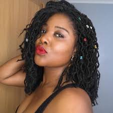 Amazon.com : Fancy Hair Short Faux Locs Wig Side Part Curly Twist Dreadlock  Wig Braided Twist Afro Curly Synthetic Dreadlock Wigs for Black Women  (Black) : Beauty & Personal Care