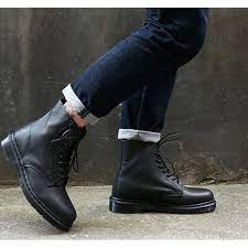 Martino Corzi Urban Outdoor Unisex Style Leather Ankle Boots In Black Boots Unisex Fashion Leather Ankle Boots