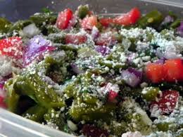 Nopales are a mainstay in mexican food, but if you don't live in the american southwest or california, they steps to make it. Cactus Salad Ensalada De Nopales Tasty Kitchen A Happy Recipe Community