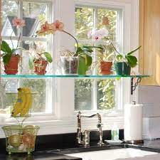 Stationary Window Designs 20 Window Decorating Ideas With Glass Shelves Kitchen Window Shelves Kitchen Sink Window Clutter Free Kitchen Countertops