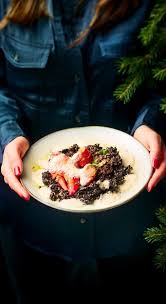 Recette Bouchees De Homard Et Risotto A L Encre De Seiche Picard Recette Recette Risotto Plat
