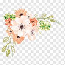 Watercolor Painting Flower Watercolor Flowers White And Orange Flowers Free Png Watercolor Flowers Paintings Poppy Flower Painting Watercolor Flowers