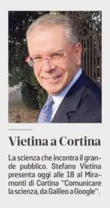 La comunicazione che aiuta la scienza. Un video sul libro di Stefano  Vietina