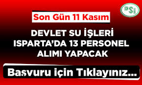 Dsi̇ personel alımı başvuru sayfası. Devlet Su Isleri Isparta Da 13 Personel Alimi Yapacak Uyan 32