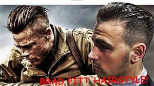 Pompadour coiffure contemporain brad pitt style capillaire tendance #homme #hairstyle. Brad Pitt Hair Tutorial From Fury Undercut Hairstyle Barbero Mick Youtube