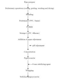 Flow Chart For The Production Of Papaya Nectar Download