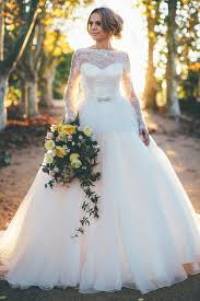 Long sleeve gowns are breathtaking, elegant and totally modern. Elegant White Long Sleeves Open Back Tulle Wedding Dress Bridal Gown Everisa