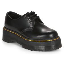 Martens reunite for glossy patent 1461 collaboration: Dr Martens 1461 Quad Black Free Delivery Spartoo Net Shoes Mid Boots Usd 229 00