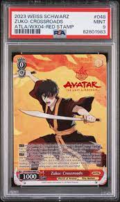 2023 Weiss Schwarz Avatar The Last Airbender 048 Zuko: Crossroads Red Stamp  PSA 9 | GameStop