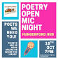 Poetry Open Mic Night at Hungerford Hub - Hungerford Hub, Church St Event Image