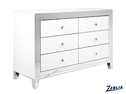 Maybe you would like to learn more about one of these? White Mirrored Dresser With Six Drawers Dressers Cabinets Mirrored Furniture Zenlia Home Store