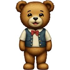 ginger teddy bear red bow