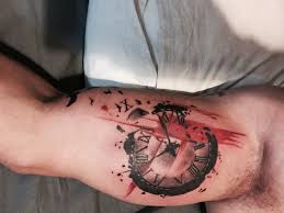 Trash Polka Tattoos Clock Time Flies Dovme Desenleri Dovme Tattoo