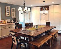Kitchen & dining room tables : Dovetail Blog Homemade Reclaimed Wood Dining Table Benches Rustic Wood Kitchen Tables Homemade Kitchen Tables Rustic Kitchen Tables