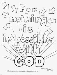 Print colouring pages to read, colour and practise your english. Nothing Is Impossible With God Coloring Pages