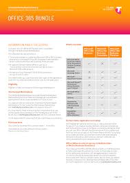 Https Www Telstra Com Au Content Dam Tcom Personal Help Pdf Cis Business Apps Business Critical Information Summary Microsoft Office 365 Bundle Pdf