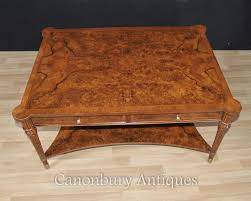 The old pine furniture collection offers custom reclaimed wood tables and furniture for the dining room, family room, living room and office. Regency Walnut Coffee Table Partners Tables English Furniture