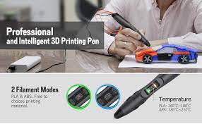 Tecboss 3d Pen W Pla Filament Refills Professional 3d Printing Pen With Oled Display Usb Charging Temperature Con Speed Print 3d Printing Pen 3d Printer Pen