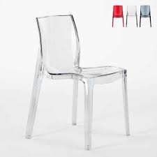 Design Hair In Transparent Polycarbonate Made In Italy For Home Interiors B Side Transparent Chair Chair Design Chair