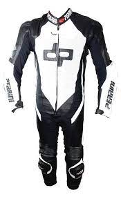 Perrini S Pulsar 1pc White Black Genuine Leather Motorbike Riding Racing Suit Racing Suit Bike Suit Motorcycle Outfit