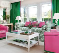 Mix And Chic Home Tour A Bright And Preppy Miami Guest House Living Room Green Tropical Living Room Decor