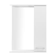 Dulap Baie Cu Oglinda Iluminare Si Polita 1 Usa Dreapta Neo Alb 55 X 14 X 71 Cm Trash Can Tall Trash Can Mirror