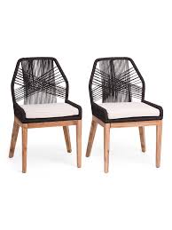 set of 2 rope cross weave chairs seating t j maxx dining chairs woven chair chair
