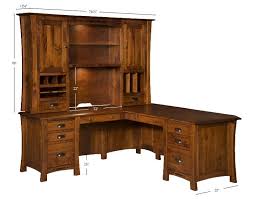 The spacious work surface of this home office desk has room for your computer, pens, binders, folders and a little home decor. Iris Mission Style Corner L Desk From Dutchcrafters Amish Furniture