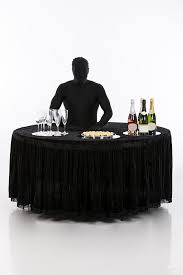 Black Morph Suit Human Table Big Foot Events Black And White Theme Entertaining Event