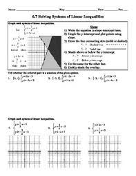 Each worksheet is a pdf printable test paper on a math topic and tests a specific skill. Holt Algebra 6 7 Solving Systems Of Linear Inequalities Worksheet Doc Pdf