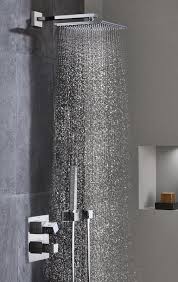 Grohe Grohtherm Cube Duschsystem Unterputz Mit Rainshower Allure 230 Die Kopf Und Handbrause Scheinen Dezent An Der Wand Mont Duschsysteme Regendusche Dusche