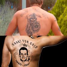 Leave a comment if you want more of these packs and have suggestions for other tattoos or clothing. Grant Denyer On Twitter Holy Crap My Radio Cohost Mredkavalee Is Considering Getting My Face Tattooed On His Back With Grant For Gold For The Logies For Real It Was Inspired By