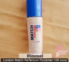 Rimmel London Match Perfection Fondoten 100 Ivory Fondoten Cam Sise Cil