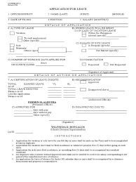 Authority can reject or accept full days or. Form 6 Leave Application Form Sick Leave Leave Of Absence