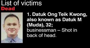 The shooting of datuk ong teik kwong occurred on 1 december 2016, on tun dr lim chong eu expressway, penang, malaysia. Bodyguard Kills His Boss And 2 Others In Shooting Near Penang Bridge Malaysia News Asiaone