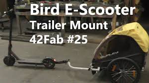 I Made A Trailer Hitch So A Bird Scooter Can Pull A Burley Bee Bike Trailer Handmade Crafts Howto Diy Burley Bee Bike Trailer Scooter