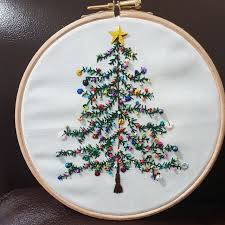 Pre Order Beaded Christmas Tree Embroidery Kit Etsy Embroidery Kit Etsy Embroidery Kits Christmas Tree Beads