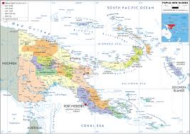 Papua New Guinea Map Political Worldometer