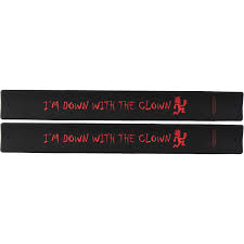 Insane Clown Posse Mens Down With The Clown Wristband One Size Black