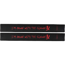 insane clown posse mens down with the clown wristband one size black