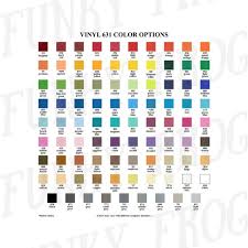 Download Vinyl Color Options Chart Oracal 631 651 751