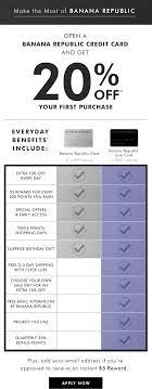 If you decide to apply for the banana republic credit card, you can get a number of great bonuses, including special banana republic coupons that only cardholders are able to use. Banana Republic Psst You Re Missing Out Milled