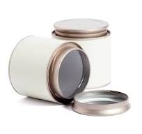 Airtight Round Tins for Matcha Powder Tea Coffee Beans Modern Style  Portable Small Storage jar (White, 2*Small (91x91mm))