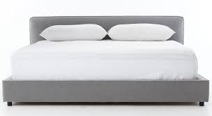 this upholstered bed frame keeps a minimal low profile silhouette that works in both contemporary and modern bedroo upholstered beds upholstered bed frame bed