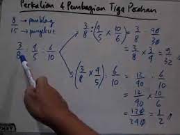 Perkalian pecahan desimal ##### cara 1 : Cara Perkalian Dan Pembagian Tiga Pecahan Berbeda Youtube