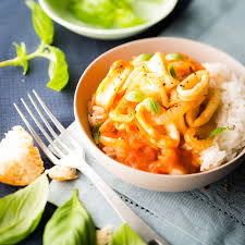 Lamelles De Calamars A L Armoricaine Recettes Recette Recette Calamar Armoricaine Cuisine