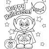 Six scary halloween coloring pages. 1